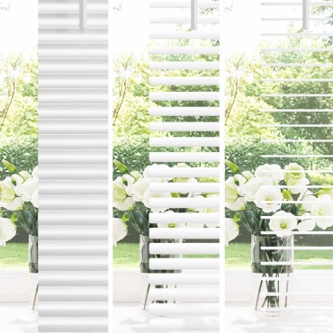 vidaXL Βενετσιάνικη Σκίαση Λευκός 150 x 60 εκ 25 mm PVC
