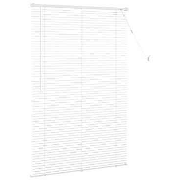 vidaXL Βενετσιάνικη Σκίαση Λευκός 150 x 80 cm 25 mm PVC