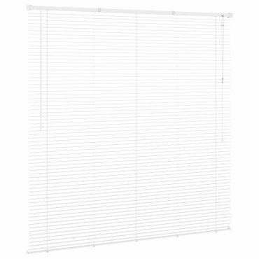 vidaXL Βενετσιάνικη Σκίαση Λευκός 150 x 130 εκ 25 mm PVC