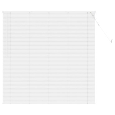 vidaXL Βενετσιάνικη Σκίαση Λευκός 150 x 140 εκ. 25 mm PVC