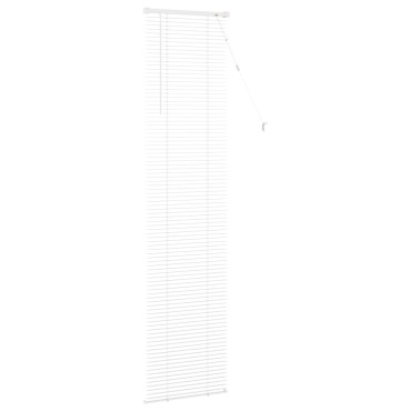 vidaXL Βενετσιάνικη Σκίαση Λευκός 213 x 60 εκ 25 mm PVC