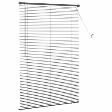 vidaXL Βενετσιάνικη Σκίαση Μαύρο 150 x 90 cm 25 mm PVC