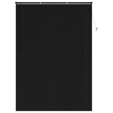 vidaXL Βενετσιάνικη Σκίαση Μαύρο 213 x 160 εκ 25 mm PVC
