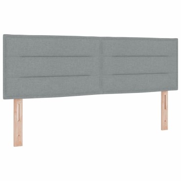vidaXL Κεφαλάρι Ανοιχτό γκρι ύφασμα 160x7x88cm 1 τεμ.