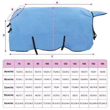 vidaXL Σαμάρι Ίππου Σκούρο Aqua 135 cm Πολυεστέρας