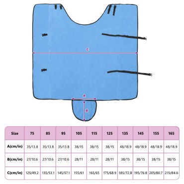 vidaXL Σαμάρι Ίππου Σκούρο Aqua 135 cm Πολυεστέρας