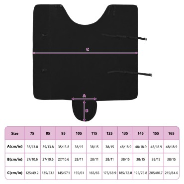 vidaXL Σαμάρι Ίππου Μαύρο 165 cm Πολυεστερική Φλις