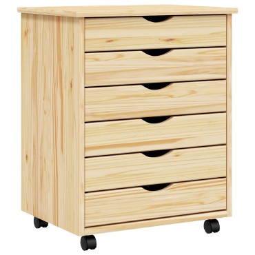 vidaXL Κυλιόμενο Ντουλάπι με Συρτάρια MOSS 53x39x65,5cm