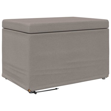 vidaXL Σκαμνί Taupe 61x41x40cm Ύφασμα και Επεξεργασμένο Ξύλο
