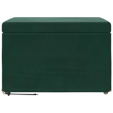 vidaXL Σκαμνί Σκούρο Πράσινο 61x41x40cm Βελούδο και Μηχανικά Ξύλα
