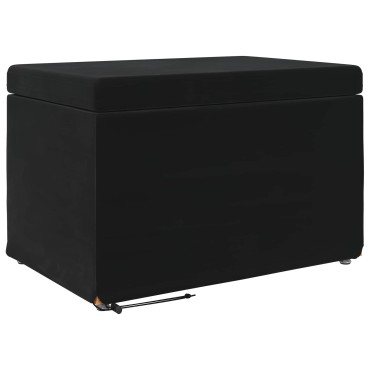 vidaXL Σκαμνί Μαύρο 61x41x40cm Βελούδο και Μηχανικά Ξύλα