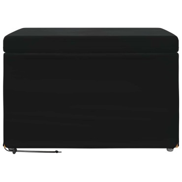 vidaXL Σκαμνί Μαύρο 61x41x40cm Βελούδο και Μηχανικά Ξύλα