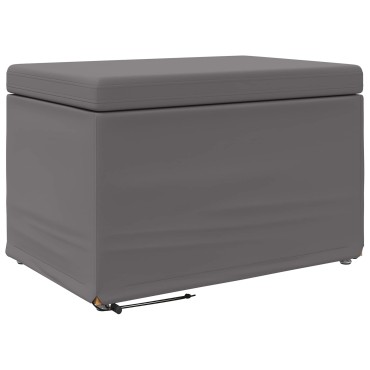 vidaXL Σκαμνί Γκρι 61x41x40cm Ψεύτικο Δέρμα και Μηχανικά Ξύλα