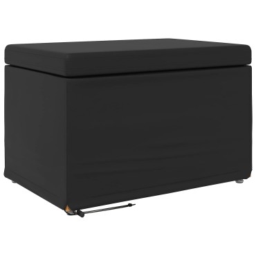 vidaXL Σκαμνί Μαύρο 61x41x40cm Ψεύτικο Δέρμα και Μηχανικά Ξύλα