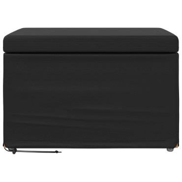 vidaXL Σκαμνί Μαύρο 61x41x40cm Ψεύτικο Δέρμα και Μηχανικά Ξύλα