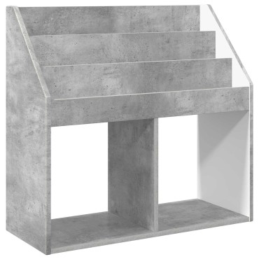 vidaXL Βιβλιοθήκη Παιδιών Σκυρόδεμα Γκρι 72,5x29,5x69 εκ 1 τεμ.