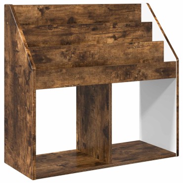 vidaXL Βιβλιοθήκη Παιδιών Καπνιστό Δρύς 72,5x29,5x69 εκ 1 τεμ.