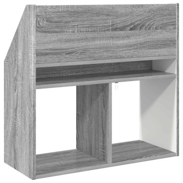 vidaXL Βιβλιοθήκη Παιδιών Γκρίζο Σονομα 72,5x29,5x69 εκ 1 τεμ.