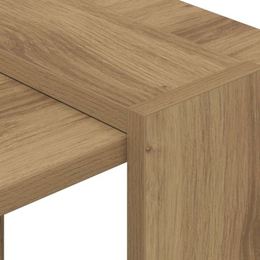 vidaXL Ράφι Βιβλίων 2 επιπέδων 52x25x71,5cm Επεξεργασμένο Ξύλο 1 τεμ.