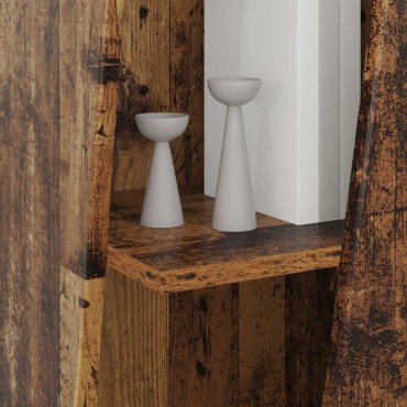 vidaXL Πλευρικό Ράφι 33x32x100,5cm Επεξεργασμένο Ξύλο Παλιό ξύλο