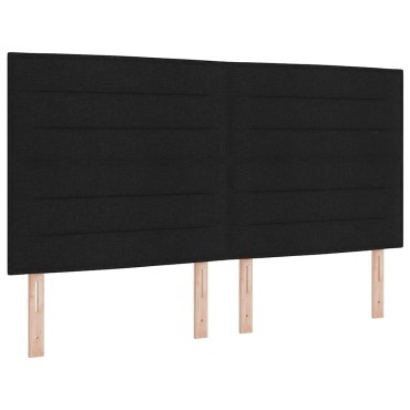 vidaXL Κεφαλάρι Μαύρο ύφασμα 180x7x128cm 1 τεμ.