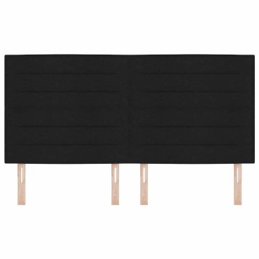 vidaXL Κεφαλάρι Μαύρο ύφασμα 180x7x128cm 1 τεμ.