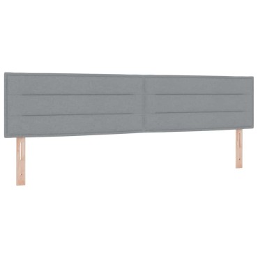 vidaXL Κεφαλάρι Ανοιχτό γκρι ύφασμα 200x7x88cm 1 τεμ.