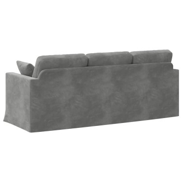 vidaXL Καναπές Σκούρο Γκρι 198x78x80cm Βελούδο