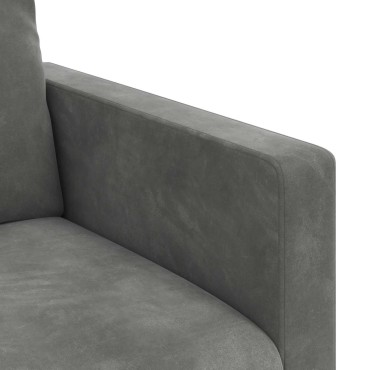 vidaXL Καναπές Σκούρο Γκρι 198x78x80cm Βελούδο