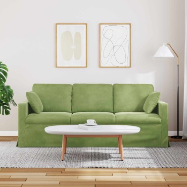 vidaXL Καναπές Ανοιχτό Πράσινο 198x78x80cm Βελούδο