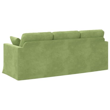 vidaXL Καναπές Ανοιχτό Πράσινο 198x78x80cm Βελούδο