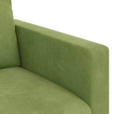 vidaXL Καναπές Ανοιχτό Πράσινο 198x78x80cm Βελούδο