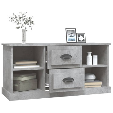 vidaXL Έπιπλο Τηλεόρασης Γκρι Σκυρ. 99,5x35,5x48cm Επεξ. Ξύλο