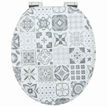 vidaXL Λεκάνη Μπλε και Λευκό Πορσελάνη 44 x 38 εκ. Επεξεργασμένο Ξύλο