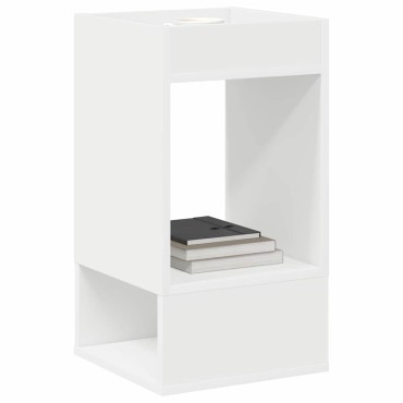 vidaXL End Table 2 τεμ. Λευκό 30x30x56cm Επεξεργασμένο Ξύλο