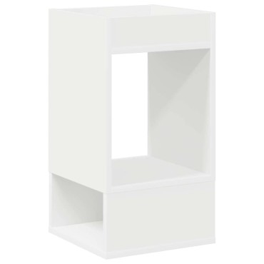 vidaXL End Table 2 τεμ. Λευκό 30x30x56cm Επεξεργασμένο Ξύλο