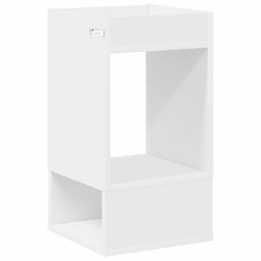 vidaXL End Table 2 τεμ. Λευκό 30x30x56cm Επεξεργασμένο Ξύλο