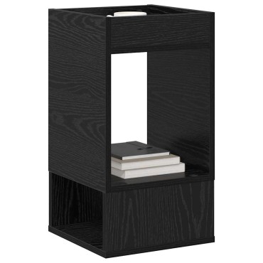 vidaXL End Table Μαύρη Οξυά 30x30x56cm Επεξεργασμένο Ξύλο