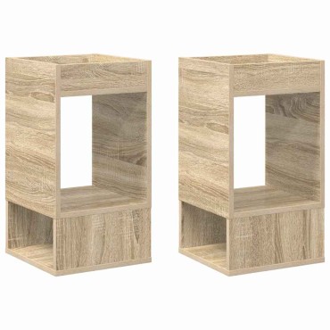 vidaXL End Table 2 τεμ. Δρύς Sonoma 30x30x56cm