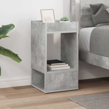 vidaXL End Table Σκυρόδεμα Γκρι 30x30x56cm Επεξεργασμένο Ξύλο