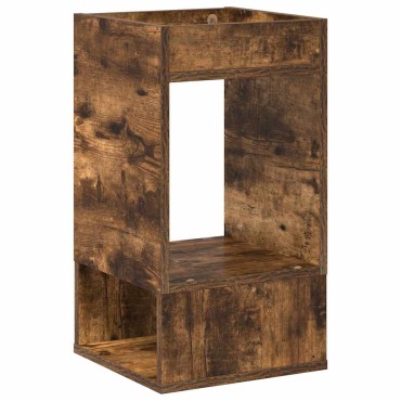 vidaXL End Table Καπνιστό Δρύς 30x30x56cm Επεξεργασμένο Ξύλο
