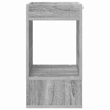 vidaXL End Table Γκρίζο Σονομα 30x30x56cm Επεξεργασμένο Ξύλο