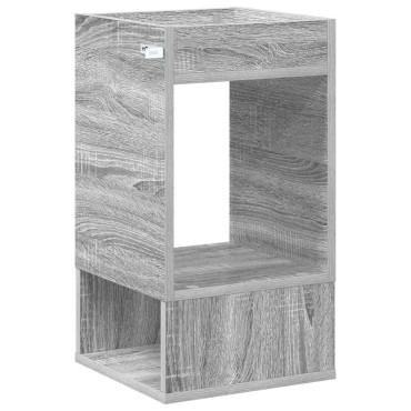 vidaXL End Table Γκρίζο Σονομα 30x30x56cm Επεξεργασμένο Ξύλο