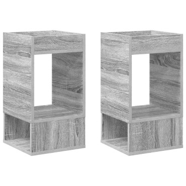 vidaXL End Table 2 τεμ. Γκρίζο Σονομα 30x30x56cm