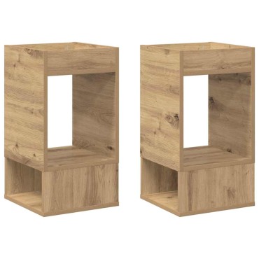 vidaXL End Table 2 τεμ. Artisan Oak 30x30x56cm