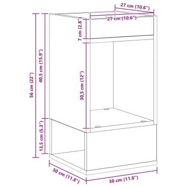 vidaXL End Table 2 τεμ. Artisan Oak 30x30x56cm