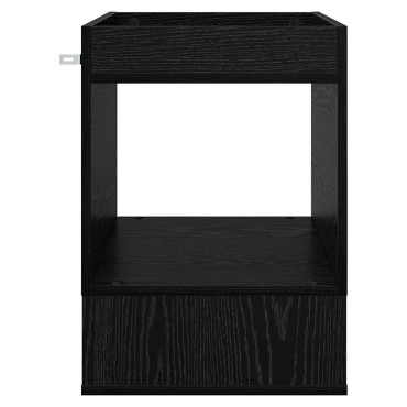 vidaXL End Table 2 τεμ. Μαύρη Οξυά 40x40x56cm Επεξεργασμένο Ξύλο