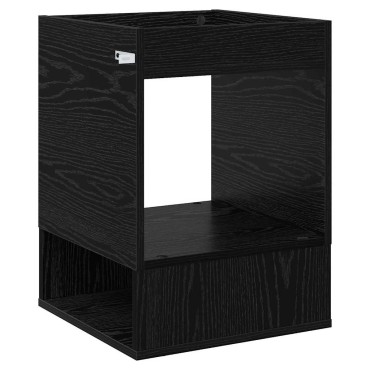 vidaXL End Table 2 τεμ. Μαύρη Οξυά 40x40x56cm Επεξεργασμένο Ξύλο