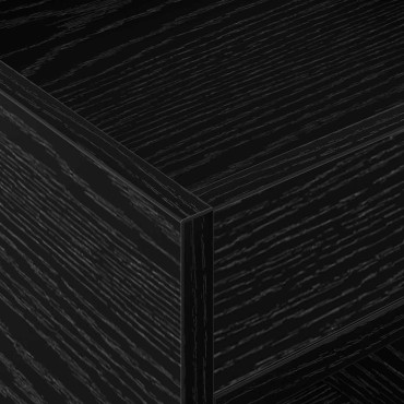 vidaXL End Table 2 τεμ. Μαύρη Οξυά 40x40x56cm Επεξεργασμένο Ξύλο