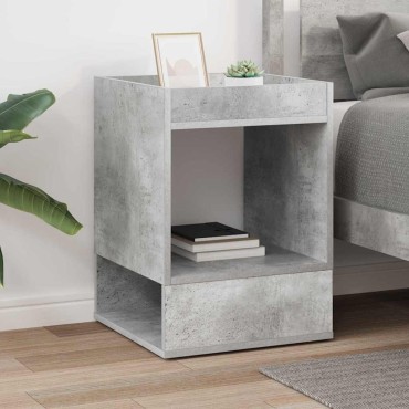 vidaXL End Table Σκυρόδεμα Γκρι 40x40x56cm Επεξεργασμένο Ξύλο
